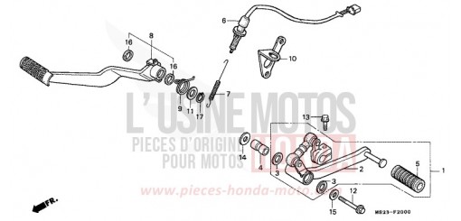 PEDALE DE FREIN/ PEDALE DE CHANGEMENT CBR1000FL de 1990